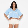Women's Game Day Cropped Elbow Sleeve V-Neck Athletic Jersey - Wild Fable™ - 2 of 3