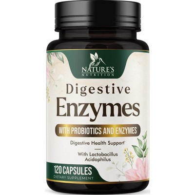 Digestive Enzymes with Probiotics - Probiotic Multi Enzymes with Probiotics and Prebiotics for Digestive Health - 120 Capsules