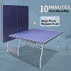 VYNXARIA 8ft Mid-Size Table Tennis Table Foldable & Portable Ping Pong Table Set for Indoor Games with Net, 2 Table Tennis Paddles and 3 Balls - 3 of 4