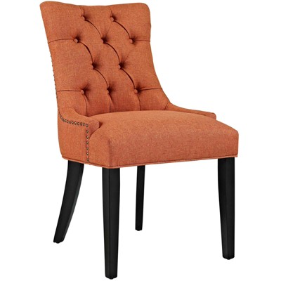 Regal Orange Tufted Upholstered Side Chair with Nailhead Trim