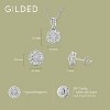 GILDED 1 CTTW Lab-Grown Diamond Round Necklace & Earring Set, Sterling Silver or 14K Gold-Plated, 18" Chain, Tarnish-Resistant, Gift-Boxed - 4 of 4