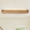Rennnsan Caldra 39" W Rectangle Wooden Farmhouse LED Dimmable Flush Mount in Arc Corner - 2 of 4