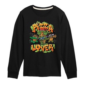 Boys' - Teenage Mutant Ninja Turtles Mutant Mayhem - Pizza Lover Long Sleeve Graphic T-Shirt - 1 of 3