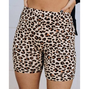 Women's Cheetahlicious Biker Shorts - LE LIS - 1 of 4