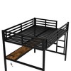 Ridstar 77.6 in. W Metal Full Size Loft Bed-Black - 4 of 4