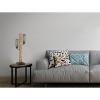 Cal Lighting 60W x 2 Lenox lantern style rubber wood / metal table lamp with mesh metal shades - 3 of 3