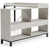 Signature Design by Ashley Casual Bayflynn L-Desk, White/Black - 2 of 4