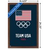 Trends International Team USA - Logo Blue Framed Wall Poster Prints - 3 of 4