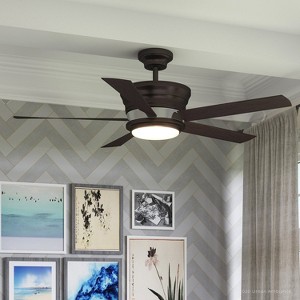 Urban Ambiance Luxury Contemporary Indoor Ceiling Fan,  15.5"H x 54"W,  Charcoal, UHP9121 - 1 of 4