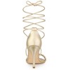 Allegra K Women's Woven Lace Up Strappy Stiletto Heel Sandals - 3 of 4