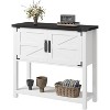 Farmhouse Entryway Table, Console Table with 2 Storage Cabinets, Coffee Bar Cabinet,for Kitchen, Hallway, Dining, Living Room - 4 of 4