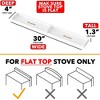 SpaceAid Bamboo Stove Top Magnetic Shelf with Labels Over Oven 30" Wide, White - 4 of 4