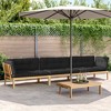 vidaXL 4 Piece Patio Pallet Sofa Set - Solid Acacia Wood w/Cushions, Modular Garden Furniture for Outdoor, Deck, Patio - 2 of 4