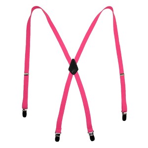 CTM Women's Elastic Clip-End 1/2 Inch Skinny Urban Suspenders - 1 of 4