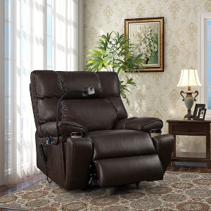 Power Lift Recliner Chair With Remote Control Hidden Cup Holder Adjustable Phone Holder Electric Massage Chair - 1 of 4