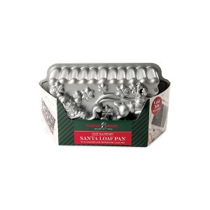 Nordic Ware Santa Sleigh Loaf Pan & Chocolate Peppermint Cake Mix - 1 of 4