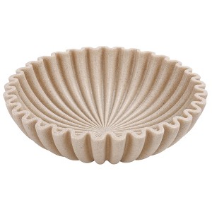 Aoibox Large Decorative Bowl, Modern Handicraft Bowls for Home Decor, Decorative Fruit Bowl for Kitchen Counter, Ruffle Decor, Stylish Key Bowl - 1 of 4