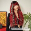 Jessie's Wig 26inch Water Wave Wig Halloween Party Synthetic Anime Cosplay Wig Red Omber Green 1 Pc/Pack - 2 of 4