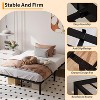 Bed Frame No Box Spring Needed, Heavy Duty Metal Platform Bed Frame for Bedroom Easy Assembly, Noise Free, Black - 3 of 4
