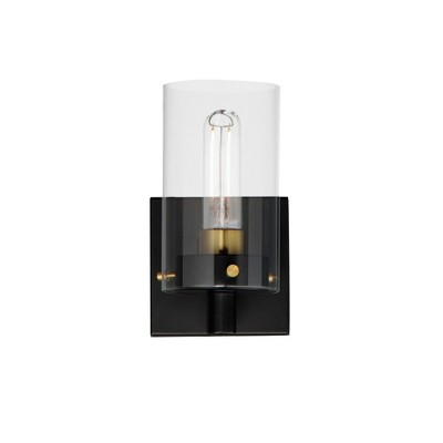 Maxim Lighting Pinn 1 - Light Wall Light in  Black/Satin Brass