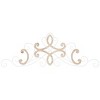 Olivia & May 16"x47" Wooden Scroll Wall Decor with Wood Accents White: MDF Craftsmanship, Modern Style, Dry Clean Only - 2 of 4