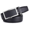 Gallery Seven - Men's Beveled Motif Leather Ratchet Belt - 2 of 3