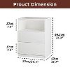 ATJafurn White Cabinet Freestanding Storage Cabinet, Floor Cabinet Nightstands With 2 Drawers For Living Room, Bed Room - 4 of 4