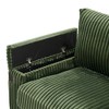 Racxily 4-seater Corduroy Sofa Couch, 133" Modern Sofa with USB Ports, Storage Arms, Flip-Top Cup Holders for Living Room, Green - 4 of 4