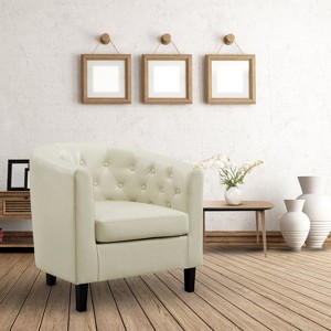 Home Imports Emporium Button Tufted Barrel Chair - 1 of 4