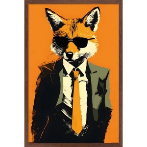 Trends International Andreas Magnusson - Fox In a Suit Framed Wall Poster Prints - 1 of 4