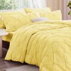 BAGOKIE 3 Pieces Floral Pinch Pleat Bed in a Bag Comforter Set for All Season - 2 of 4