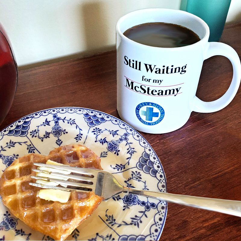 Grey's Anatomy Waiting For My McSteamy Mark Sloan Tea Coffee Mug 11 Oz. White, 3 of 4