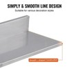 Munora 8.6" x 16" Stainless Steel Floating Shelf with Backsplash - 44 lbs Capacity Commercial Shelving (2-Pack) - 4 of 4