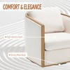 30.12'' Corduroy Fabric 360° Swivel Barrel Accent Sofa Chair with High-Density Foam Cushion, Ergonomic Backrest and Sturdy Metal Base - 4 of 4