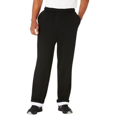 Kingsize Men's Big & Tall Sherpa Lined Full Elastic Sweatpants - Big ...