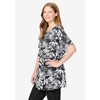 Woman Within Women's Plus Size Miracle Mesh Blouson Tunic - 4 of 4