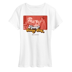 Women's - Friends - Happy Turkey Day Short Sleeve Graphic T-Shirt - 1 of 4