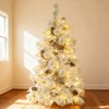 4FT Pre-Lit Snow Flocked Spruce Christmas Tree with Pine Cones, 170 Tips, Mixed PE/PVC, 120 Multi-Color LEDs, 11 Modes, Holiday Decor - 4 of 4