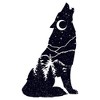 Women's Lost Gods Night Wolf Silhouette T-Shirt - 2 of 4