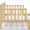 Infurnic Beds, Toddler Single Bed with Safety Guardrails and Headboard, Low To Floor Design for Toddler Children, Brown, 70"*36"*27" - 4 of 4