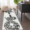 Modern Snake Gothic Area Rug – Kitchen Runner with Non-Slip Backing, Stain Resistant, Easy Clean, Low Pile Indoor Carpet for Hallway, Laundry - 4 of 4