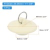 Unique Bargains Kitchen Bathroom Laundry Rubber Hanging Ring Sink Bathtub Drain Stoppers White - 2 of 4