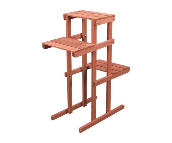 Rectangular 3 Tier Plant Stand - Brown - Leisure Season
