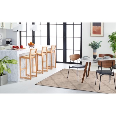 Handwoven Gray Cotton Round Flat Woven Area Rug