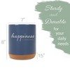 Elanze Designs Happiness is Homemade Ceramic Cork Bottom Navy Blue Large Capacity Utensil Holder Crock for Countertop Storage, Stylish & Durable for - 2 of 4