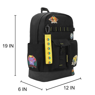 Pokmon Character Patches 19" Black Backpack - image 2