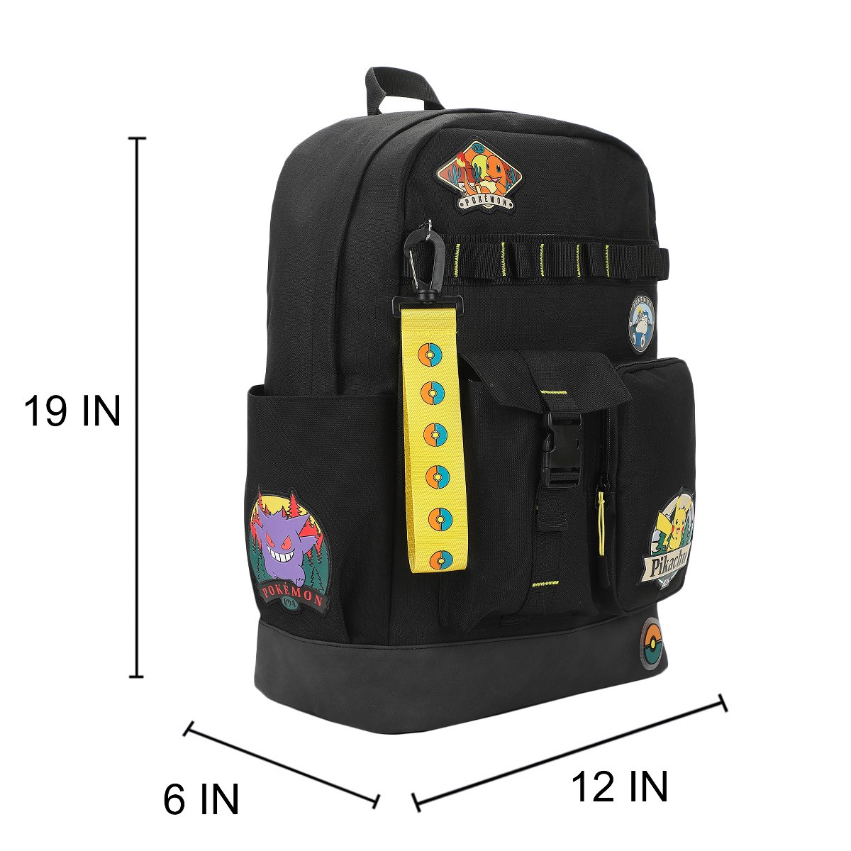 Рюкзаки Pokemon Pokémon Character Patches 19" Black Backpack — фото 2