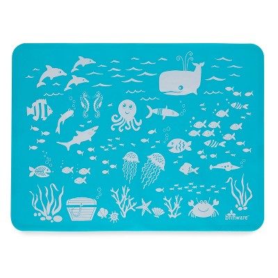 11" x 15" Silicone Under The Sea Placemat Blue - Brinware