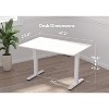 NicBex Adjustable Standing Desk Computer Desk with Tempered Glass Top, Ergonomic Sit to Stand Workstation for Home Office - 3 of 4