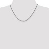 Black Bow Jewelry 1.7mm Sterling Silver Black Plated Solid Twisted Wheat Chain Necklace - 2 of 4